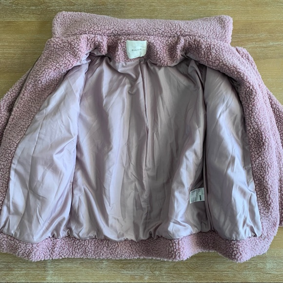 Anthropologie Elodie Pink Sherpa Jacket Small - Picture 7 of 8
